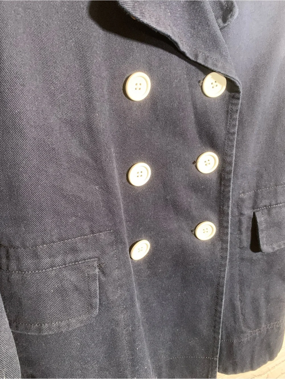 J.Crew Womens Heavy Cotton Canvas Twill Peacoat in Blue Size 6 Preppy Military - Picture 5 of 6